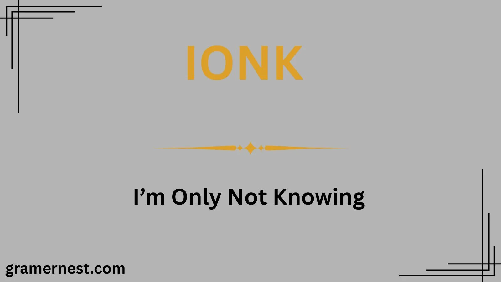 IONK Mean in Text