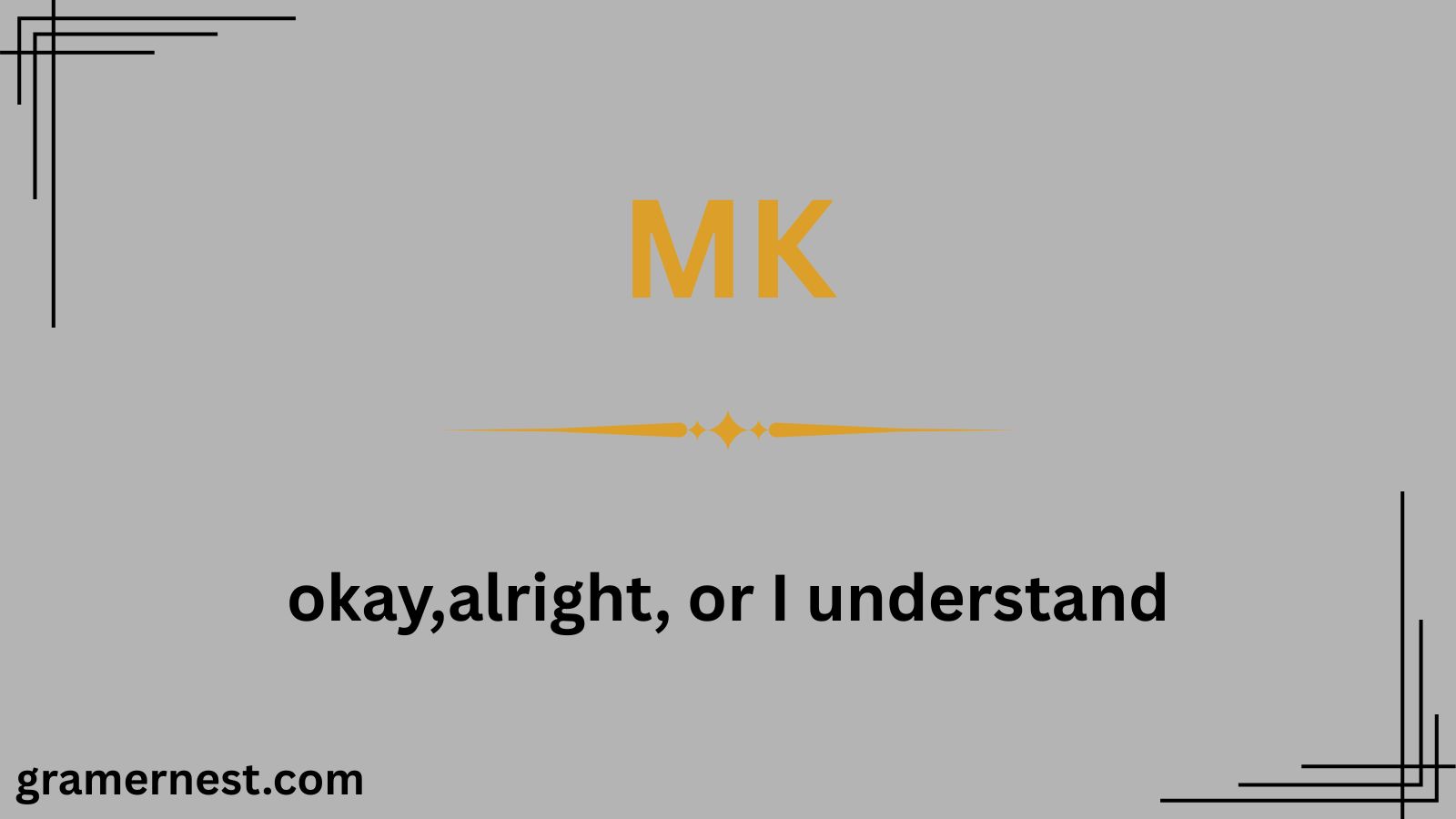 What Does MK Mean in Text