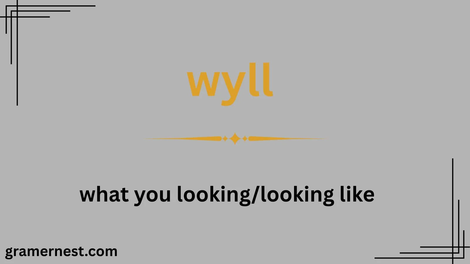 What Does Wyll Mean in Text
