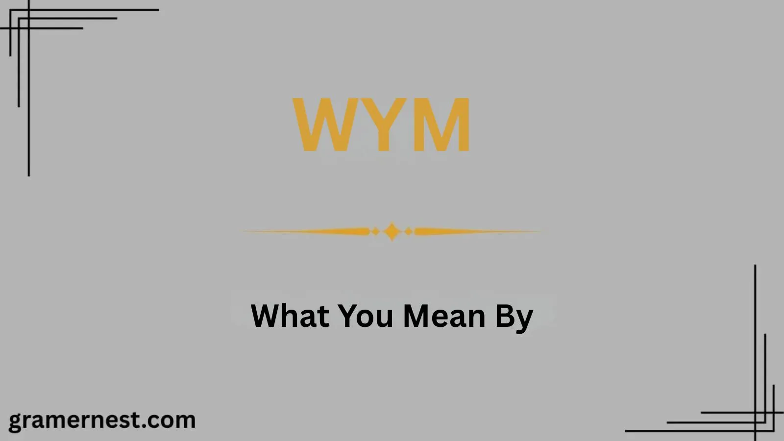 WYM in Text